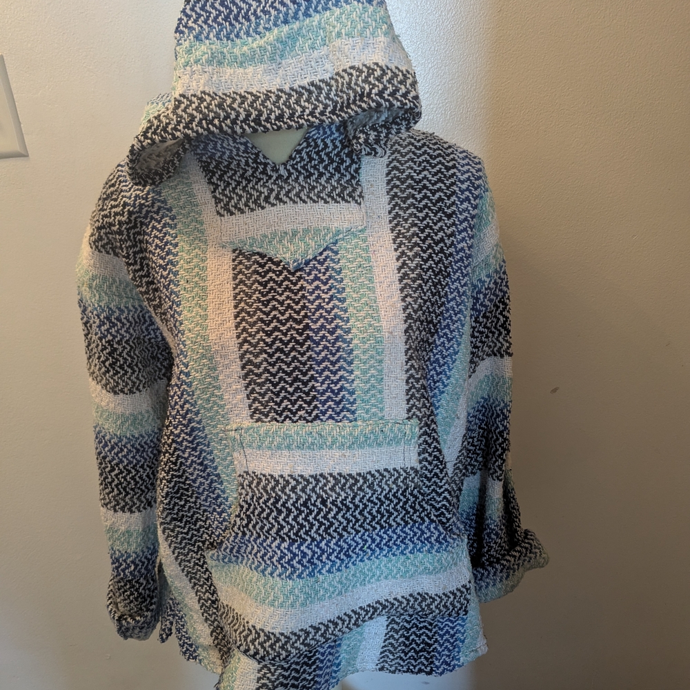 Woven Striped Baja Hoodie